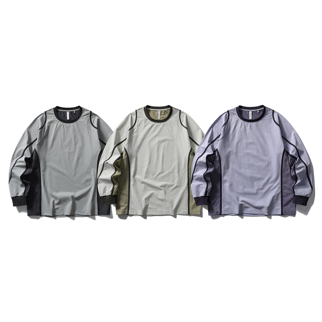 Unisex Funktionales Longsleeve im Oversize-Layering-Stil mit Flachnähten und Rippbündchen Nord Taschen
