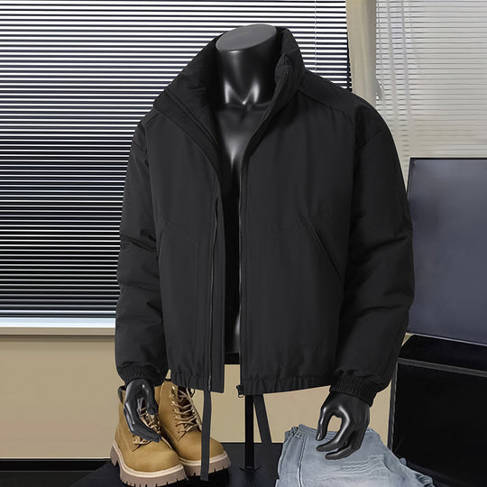 Herren Thermo‑isolierte Kurzblouson‑Jacke mit Stehkragen und Tunnelzugbund Nord Taschen