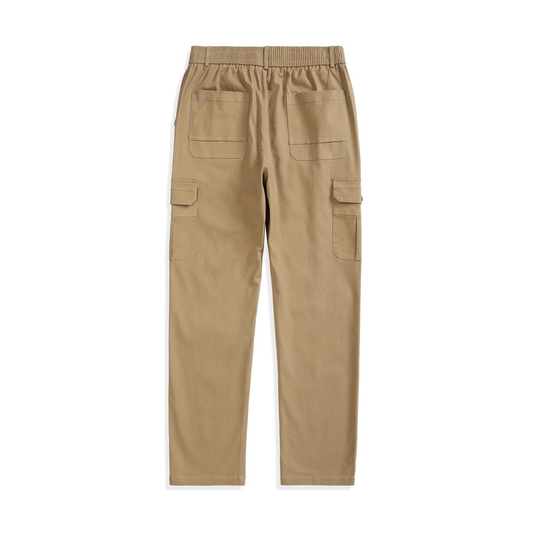 Herren Gerade geschnittene Cargo-Hose mit elastischem Bund und aufgesetzten Klappentaschen Nord Taschen