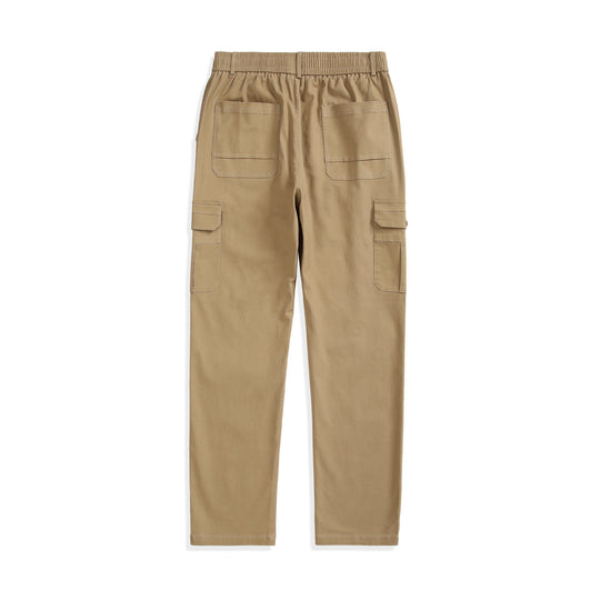 Herren Gerade geschnittene Cargo-Hose mit elastischem Bund und aufgesetzten Klappentaschen Nord Taschen