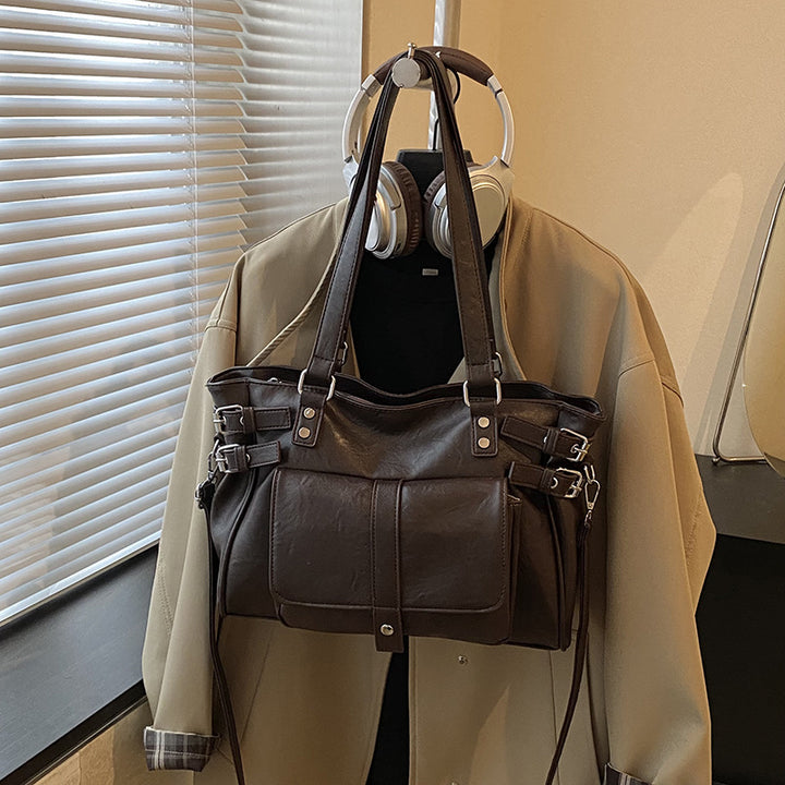 Damen Henkeltasche aus hochwertigem Kunstleder mit praktischen Fächern Nord Taschen