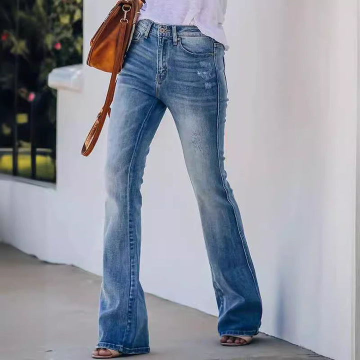 Damen Bootcut Jeans im lässigen Chic mit verkürztem Bein