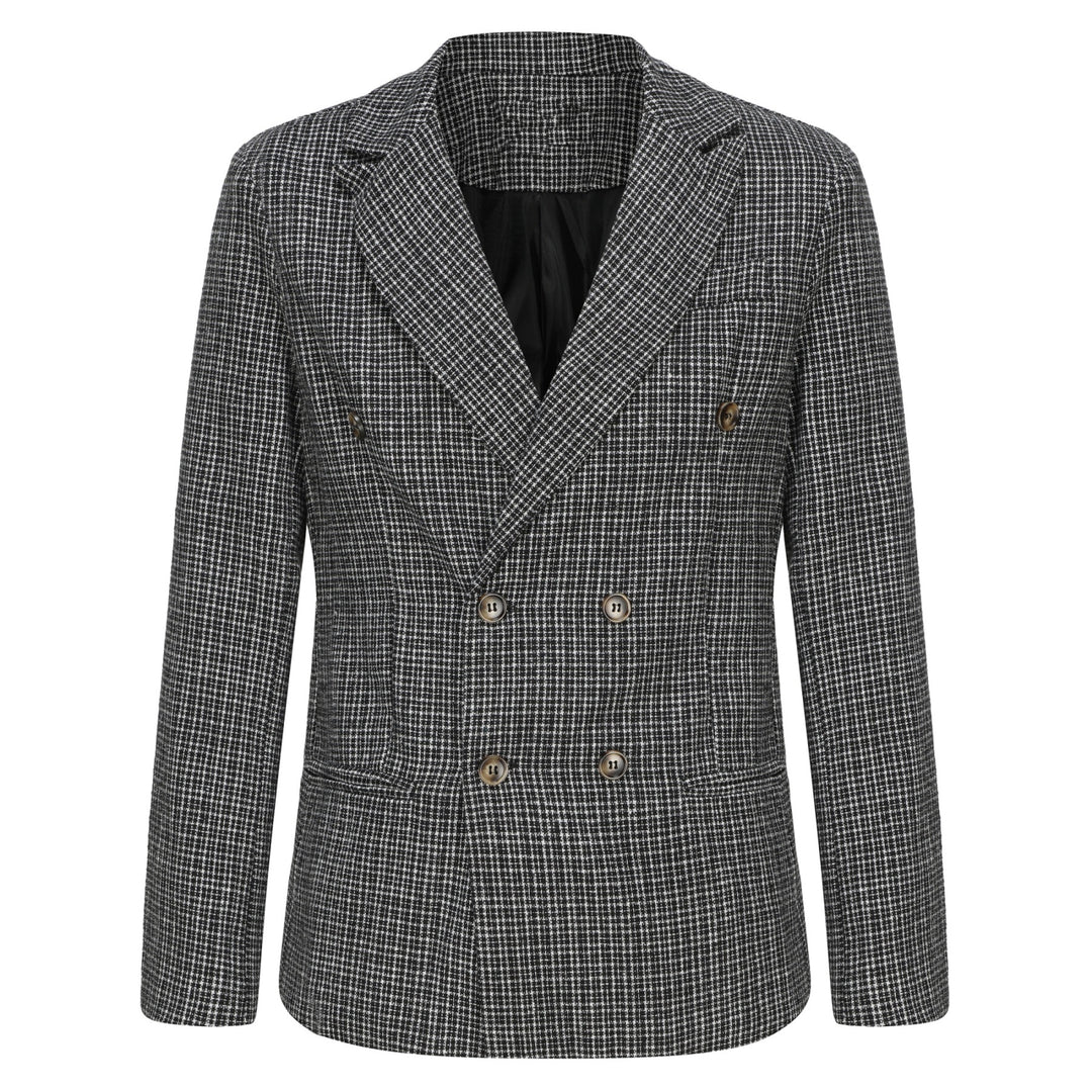 Herren Doppelreihiges Tweed-Sakko mit markantem Revers und taillierter Silhouette Nord Taschen