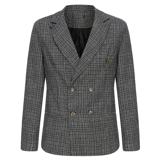 Herren Doppelreihiges Tweed-Sakko mit markantem Revers und taillierter Silhouette Nord Taschen