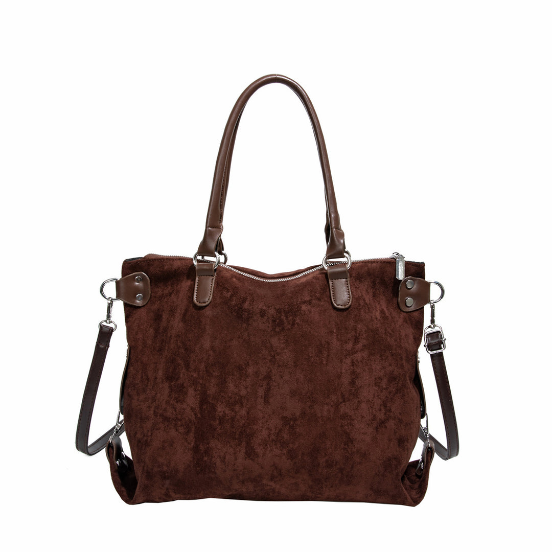 Damen elegante Hobo-Tasche aus luxuriösem Wildleder mit verstellbarem Schulterriemen Nord Taschen