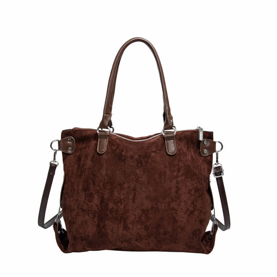 Damen elegante Hobo-Tasche aus luxuriösem Wildleder mit verstellbarem Schulterriemen Nord Taschen