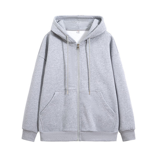 Unisex Oversize Kapuzen-Fleecejacke mit Boxy-Schnitt und Metall-Reißverschluss Nord Taschen