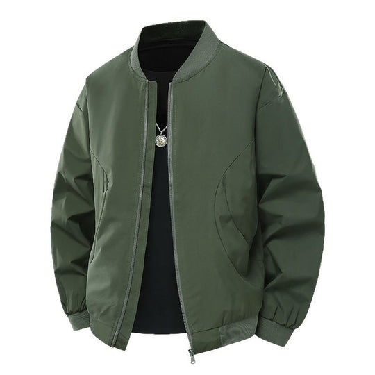 Herren Minimalistische Bomberjacke mit standigem Kragen, Zwei-Wege-Reißverschluss & seitlichen Eingrifftaschen Nord Taschen