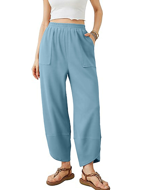 Damen Culotte-Hose mit elastischem Bund und aufgesetzten Taschen Nord Taschen