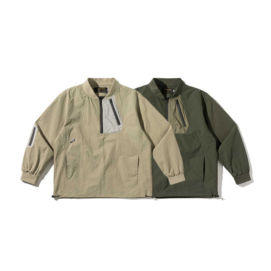 Unisex Technischer Pullover-Anorak mit halbem Reißverschluss und Utility‑Taschen Nord Taschen