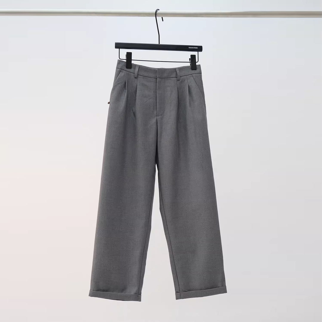 Damen Culotte-Anzughose mit Bundfalten und Umschlag Nord Taschen