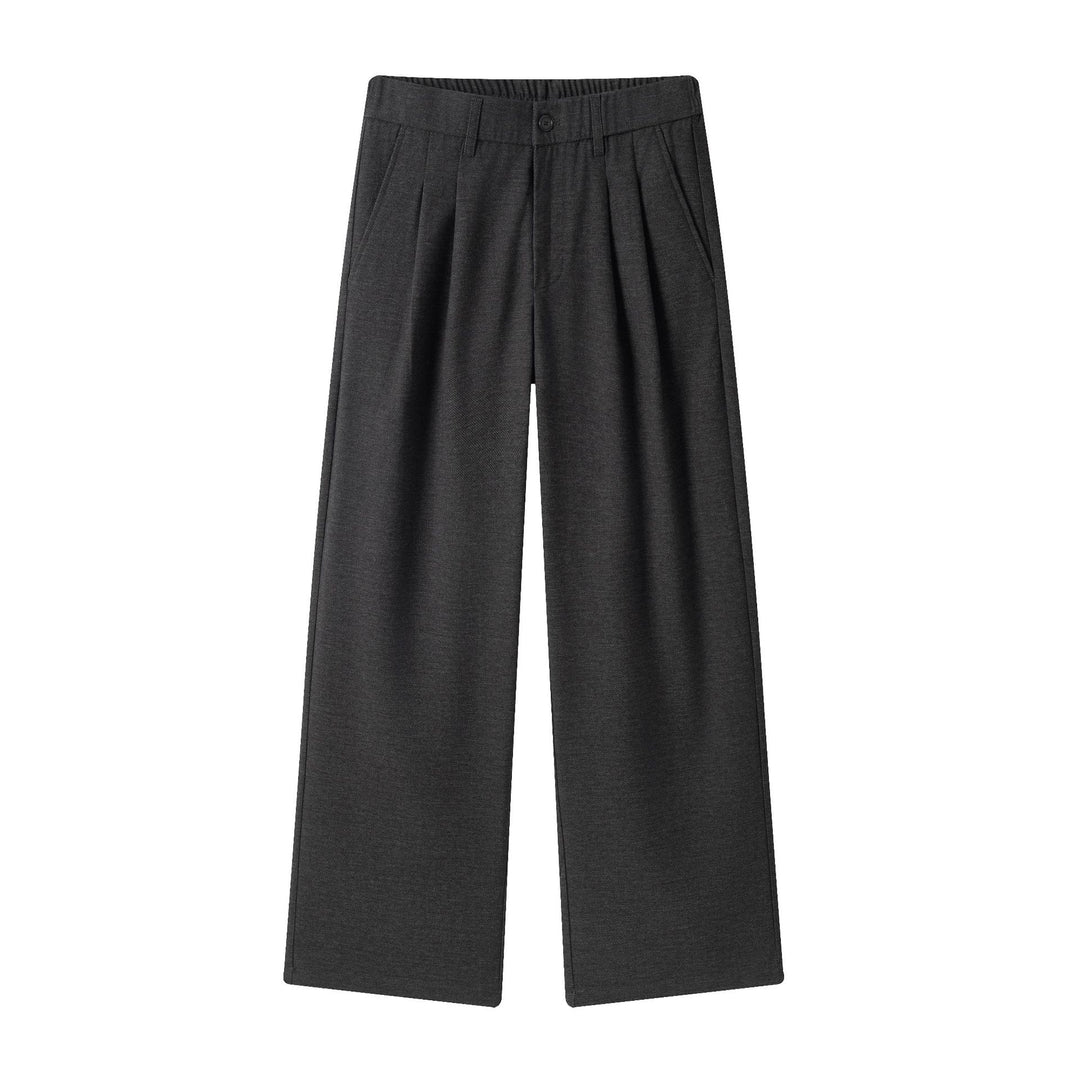 Herren Weite Bundfalten-Hose aus Wollmischung mit weitem Bein Nord Taschen