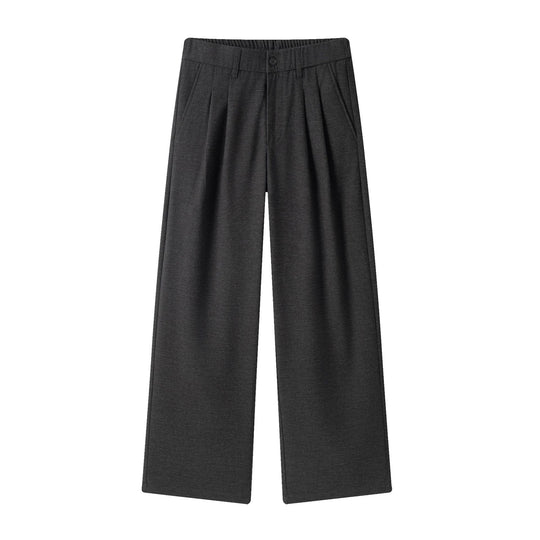 Herren Weite Bundfalten-Hose aus Wollmischung mit weitem Bein Nord Taschen