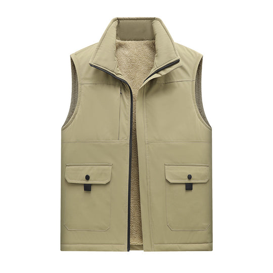 Herren Gefütterte Outdoor‑Utilityweste mit Teddy‑Inlay und Frontklappentaschen Nord Taschen