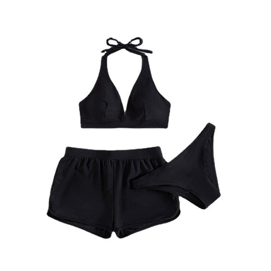 Damen Sportliches Bikini-Set mit verstellbarem Halterneck