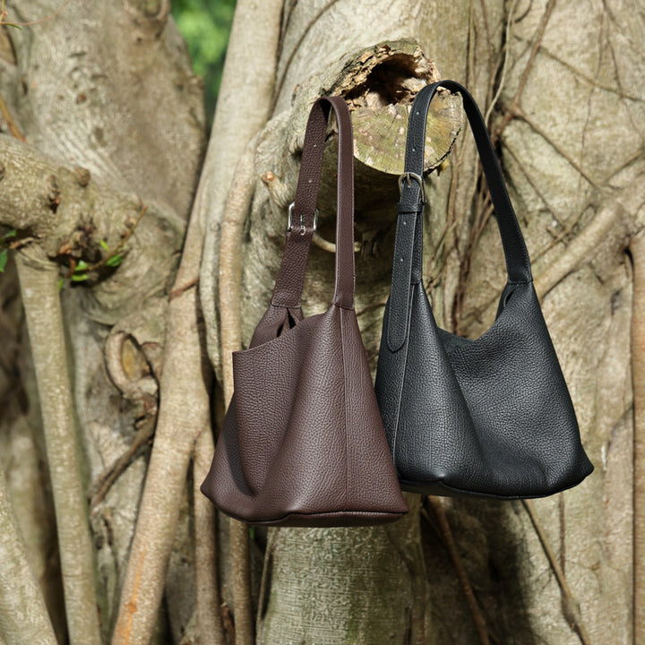 Damen Hobo-Tasche aus strukturiertem Kunstleder Nord Taschen
