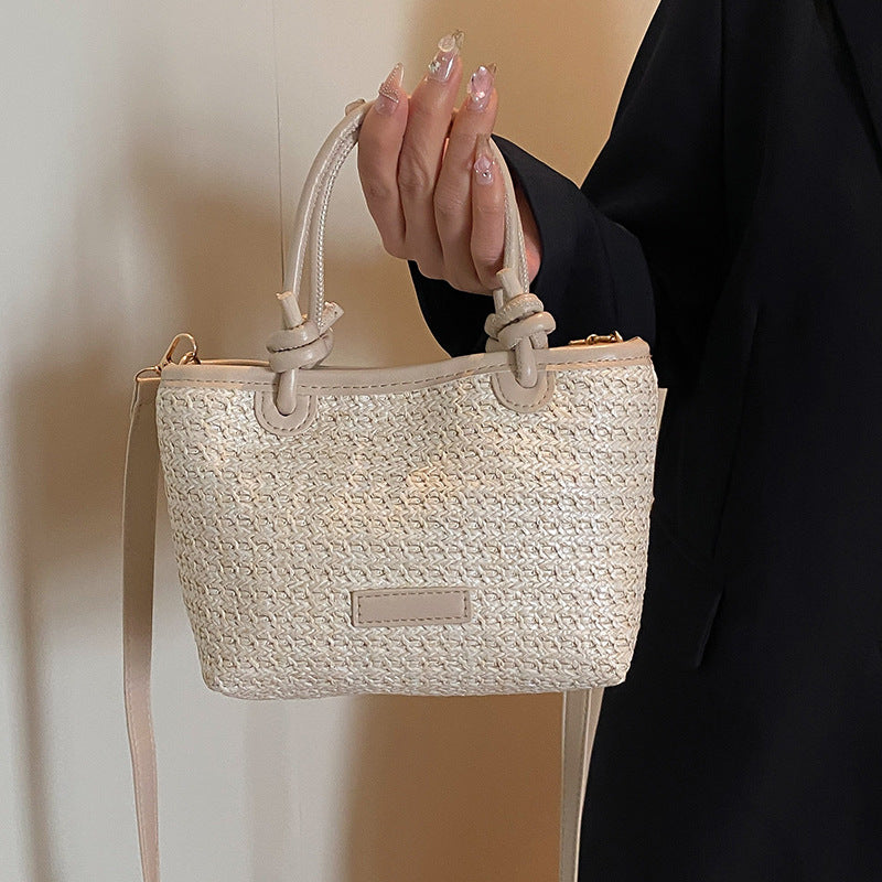 Damen Handtasche mit geflochtenem Design und abnehmbaren Schulterriemen Nord Taschen