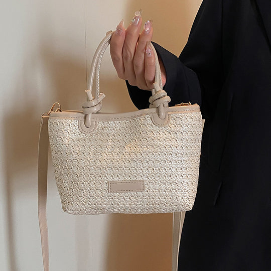 Damen Handtasche mit geflochtenem Design und abnehmbaren Schulterriemen Nord Taschen