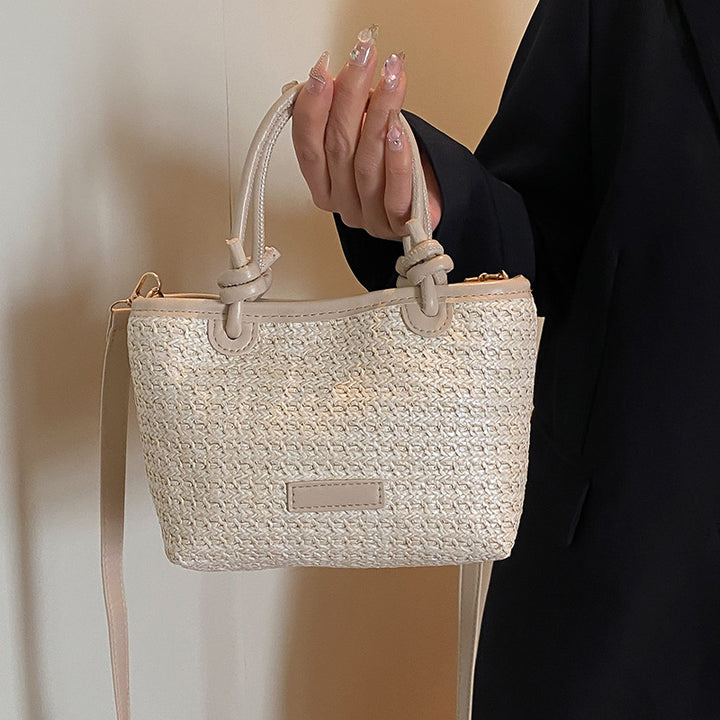 Damen Handtasche mit geflochtenem Design und abnehmbaren Schulterriemen Nord Taschen