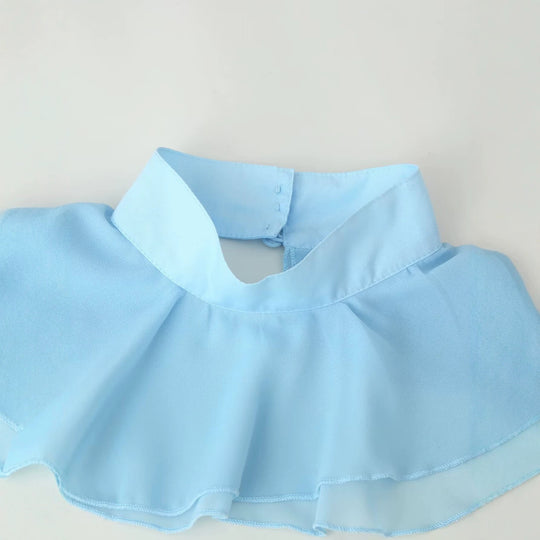 Damen Rüschenbluse mit Stehkragen, Volantdetails und Taillengürtel Nord Taschen