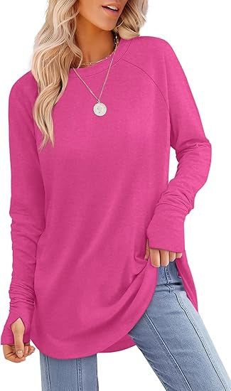 Damen lässiger Langarmshirt mit modernem Schnitt