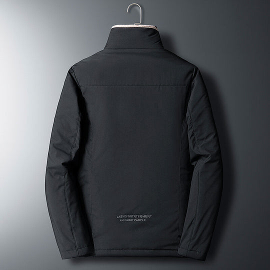Herren Wattierte Übergangsjacke mit Teddyfutter und hohem Stehkragen Nord Taschen