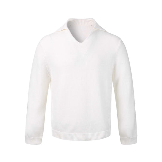 Damen Feinstrickpullover mit V‑Schlitzkragen und geripptem Saum Nord Taschen