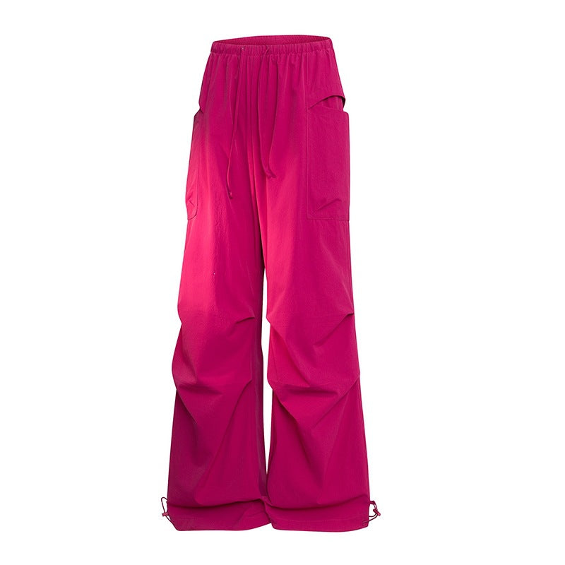 Herren Oversize-Cargohose im Tech-Look mit Tunnelzugbund, extra weitem Bein & verstellbaren Beinabschlüssen Nord Taschen