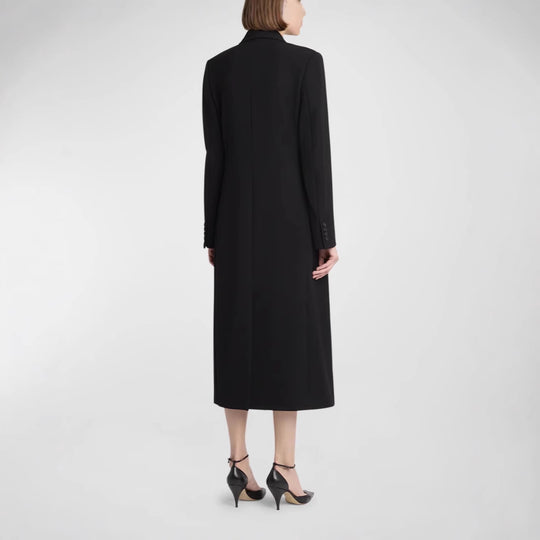 Damen Midilanger Doppelreihiger Blazer‑Mantel mit strukturierter Schulter und schlanker Passform Nord Taschen