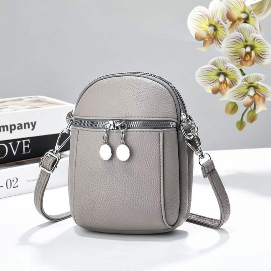 Damen kleine Umhängetasche aus strukturiertem Kunstleder mit verstellbarem Schulterriemen Nord Taschen