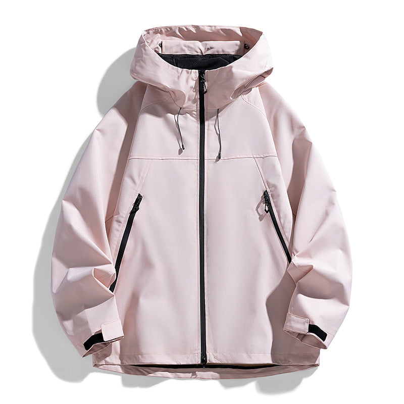 Herren Technische Kapuzen-Utilityjacke mit Kontrastpaneelen und wasserabweisender Membran Nord Taschen