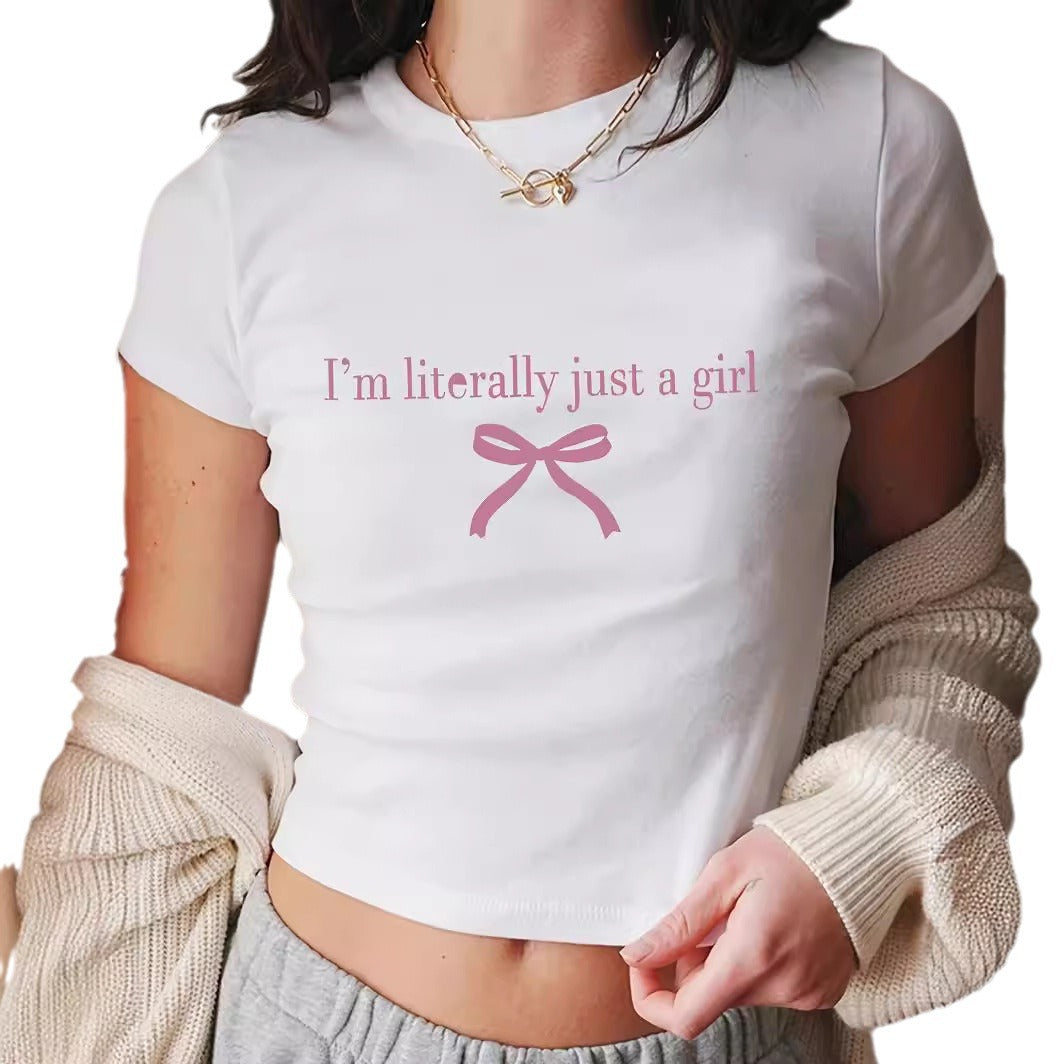 Damen Kurzarm T-Shirt mit aufgedrucktem Lippenmotiv Nord Taschen