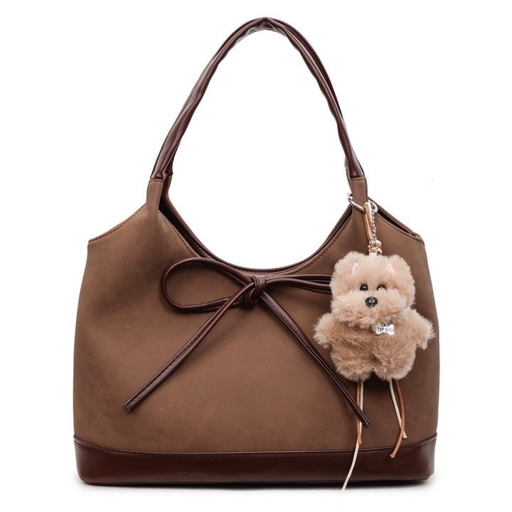 Damen modische Einkaufshandtasche mit verspieltem Anhänger Nord Taschen
