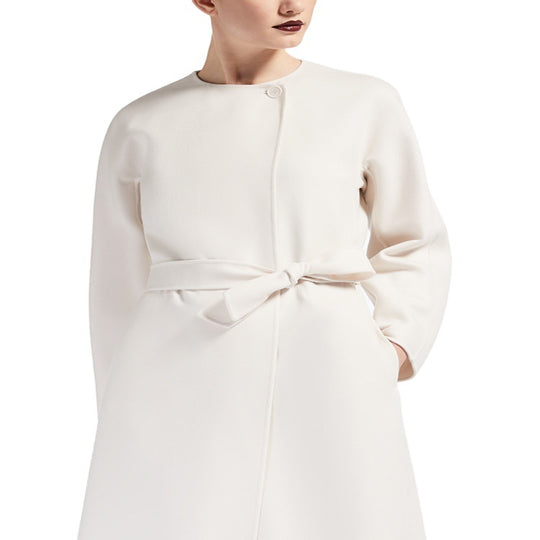 Damen Oversize-Mantel mit Rundhals und verdeckter Knopfleiste Nord Taschen