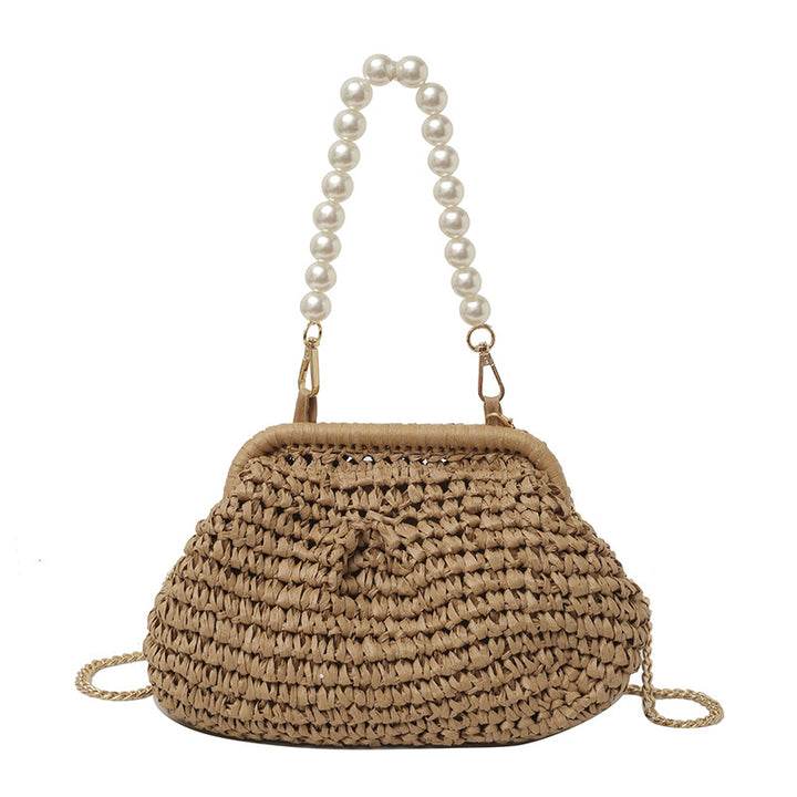 Damen Handtasche mit elegantem Perlentragegriff Nord Taschen