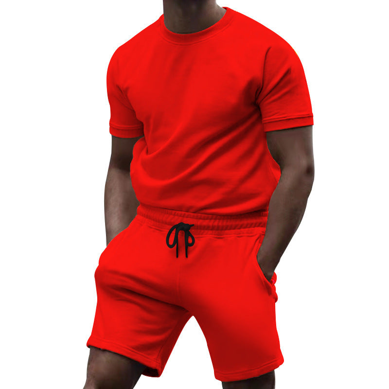 Herren Sportkombination mit kurzärmligem Oberteil und bequemen Shorts