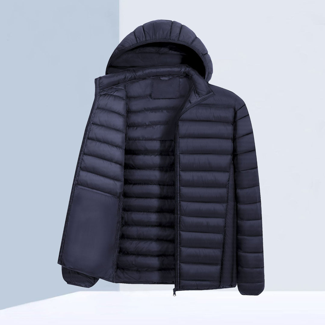 Herren Leichte Steppjacke mit Kapuze Nord Taschen