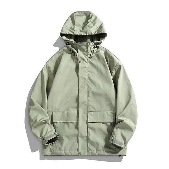 Unisex Wasserdichte Kapuzen-Übergangsjacke mit verstellbarer Kapuze & Utility-Taschen Nord Taschen