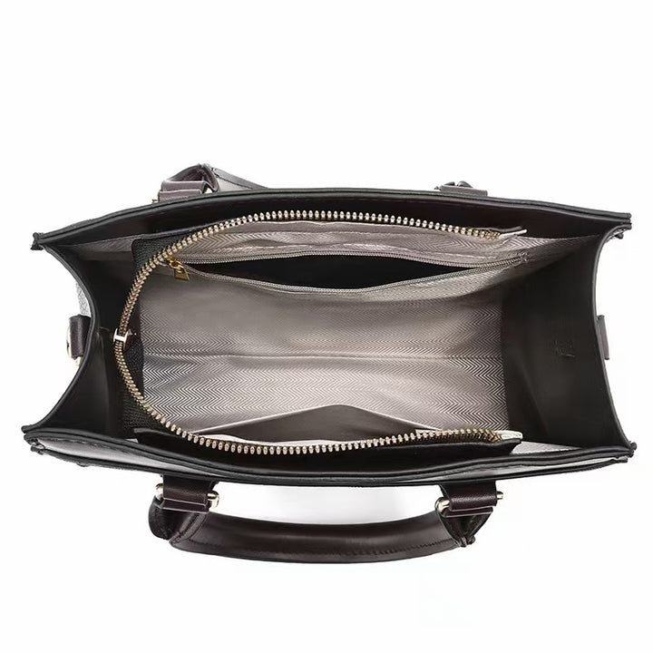 Damen Handtasche mit geometrischem Muster und abnehmbarer Clutch Nord Taschen