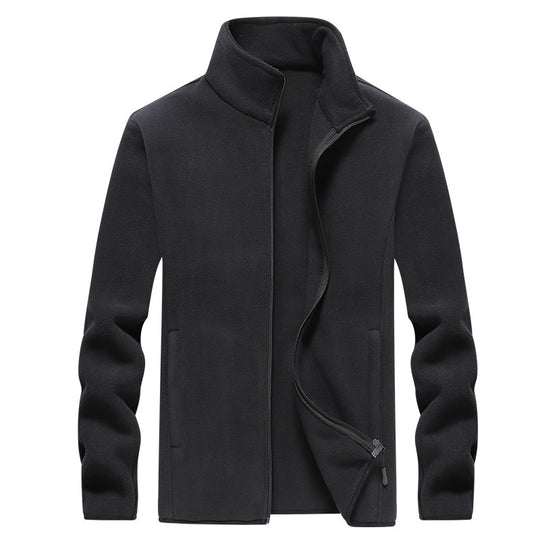 Herren Fleecejacke mit Stehkragen, durchgehendem Reißverschluss & Eingrifftaschen Nord Taschen