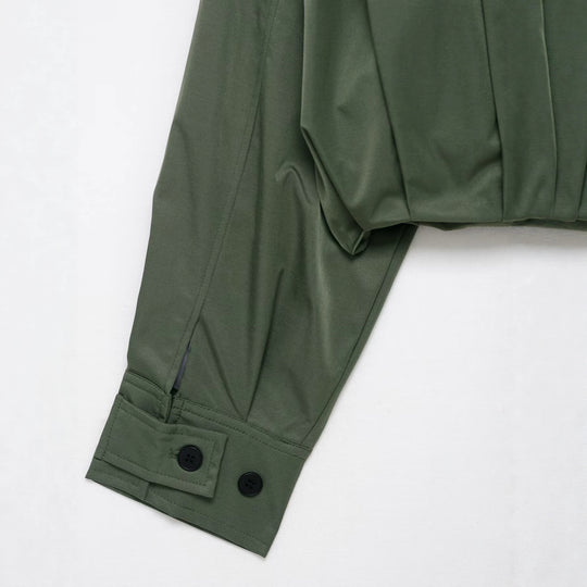 Damen Cropped-Boxy-Trenchjacke im Utility-Look mit Epauletten und weitem Manschettenärmel Nord Taschen