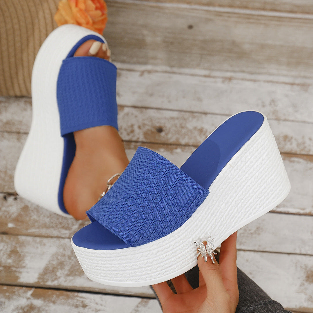 Damen Wedge-Pantoletten mit komfortablem Fußbett und flexiblem Obermaterial
