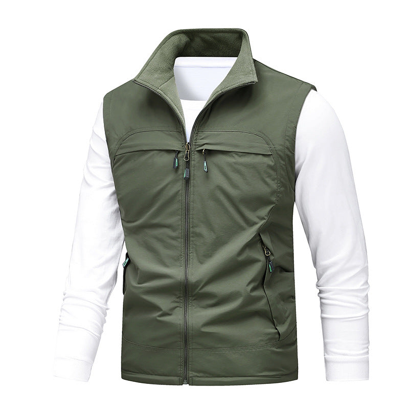 Herren Atmungsaktive Photografen-Utility‑Weste mit Mesh‑Innenfutter und Mehrfach‑Taschen Nord Taschen