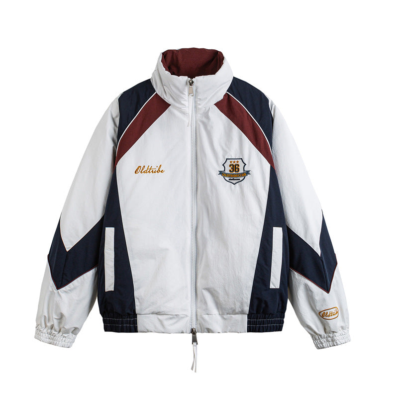 Unisex Retro-Trackjacke im Vintage-Sportstyle mit Stehkragen und Logostick Nord Taschen