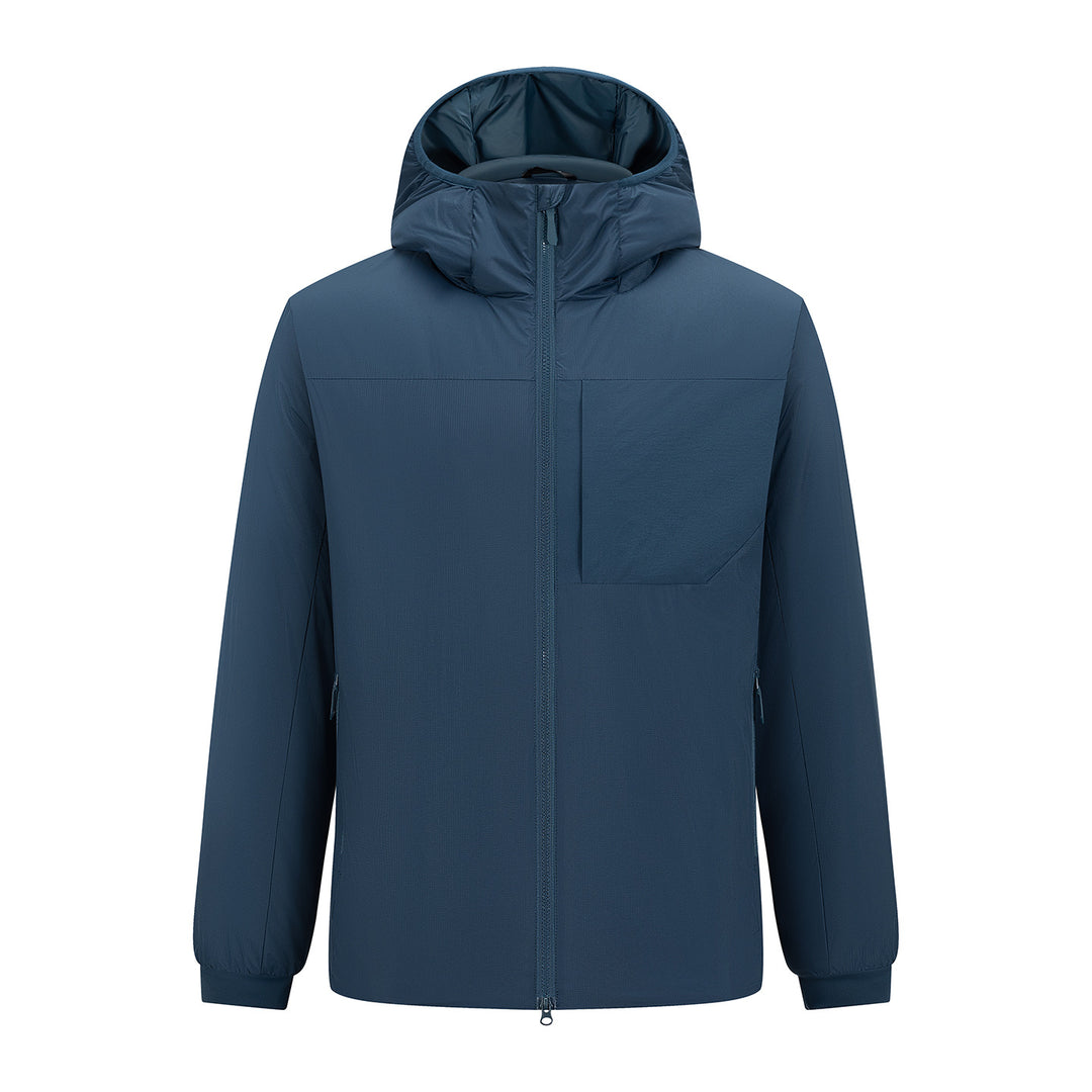 Herren Leichter Kapuzen-Urbanparka mit Zwei-Wege-Reißverschluss und Brusttasche Nord Taschen