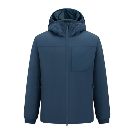 Herren Leichter Kapuzen-Urbanparka mit Zwei-Wege-Reißverschluss und Brusttasche Nord Taschen