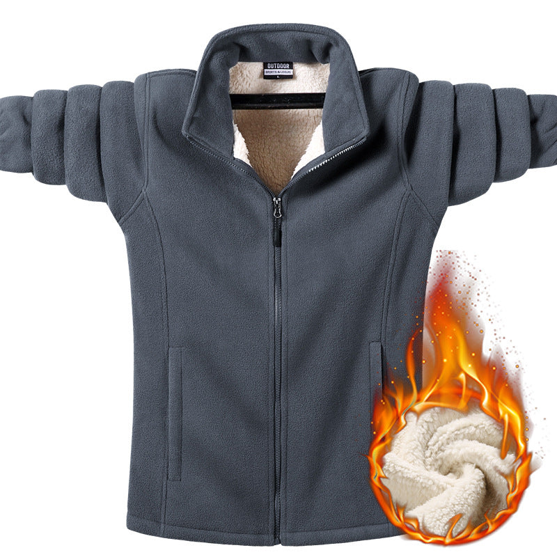 Damen Fleecejacke mit Teddyfutter, durchgehendem Reißverschluss und hohem Stehkragen Nord Taschen
