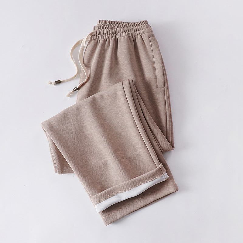 Unisex Gefütterte Fleece-Jogginghose mit elastischem Bund Kordelzug und schmalem Knöchelbündchen Nord Taschen