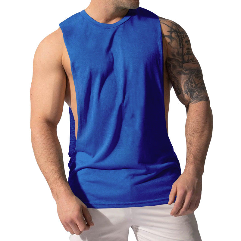 Herren nan Muskelshirt mit extra tiefen Armöffnungen und atmungsaktivem Baumwollmix