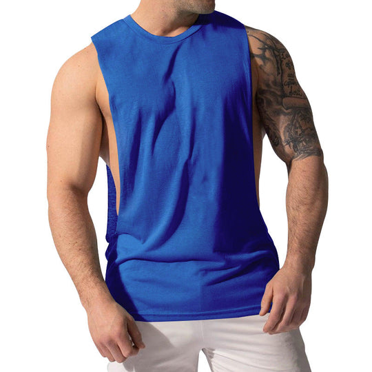 Herren nan Muskelshirt mit extra tiefen Armöffnungen und atmungsaktivem Baumwollmix